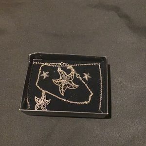 anklet, necklace, and ear ring set